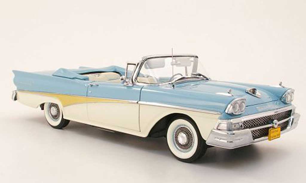 Ford Fairlane 1958 1/18 Sun Star 1958 500 convertibile blu/bianco/or modellino in miniatura