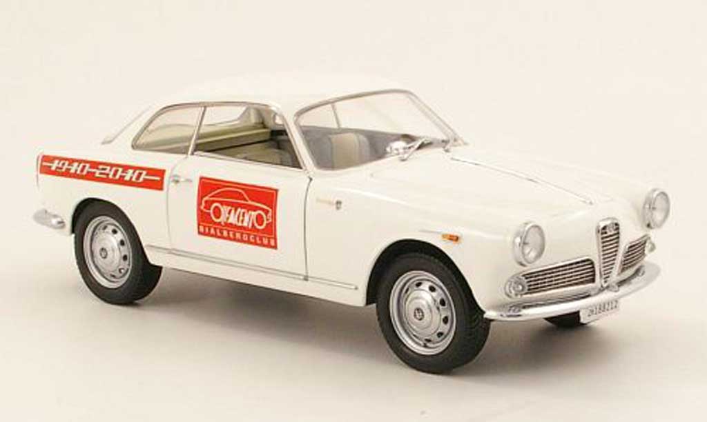Alfa Romeo Giulietta Sprint 1/18 Mini Miniera Sprint bianco 100 jahre alfa romeo bialberoclub 1965 modellino in miniatura