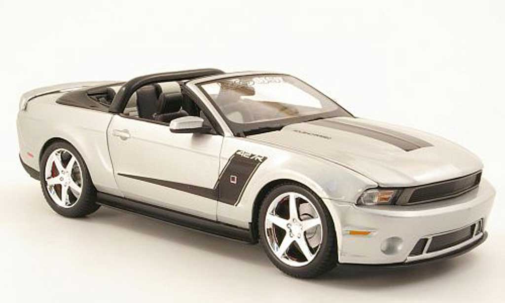 Ford Mustang 2010 1/18 Maisto 2010 roush 427r convertibile grigio metallisee/nero modellino in miniatura