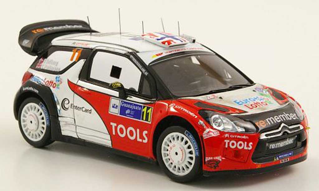 DS Automobiles DS3 WRC 2011 1/43 Spark WRC 2011 No.11 Tools/Eurolotto Rally Mexiko modellino in miniatura