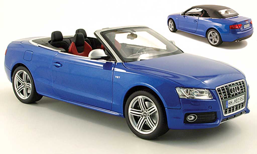 Audi S5 1/18 Norev cabriolet blu 2009 modellino in miniatura