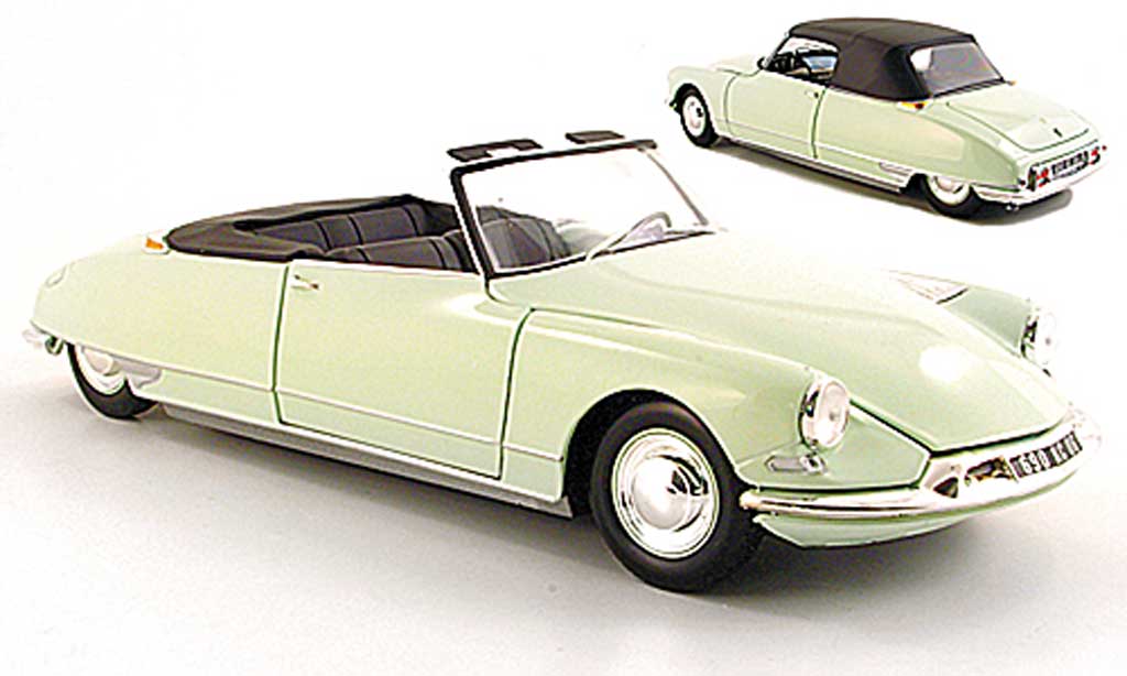 Citroen DS 19 1/18 Norev 19 Cabrio grun 1961 modellino in miniatura