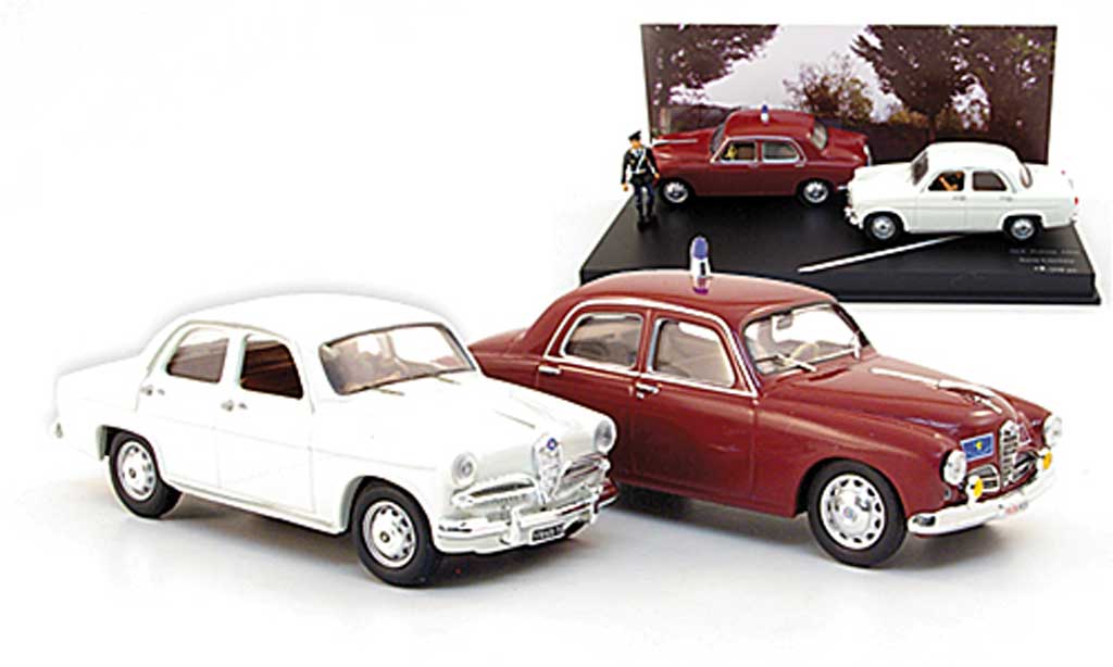 Alfa Romeo 1900 1/43 Rio Polizei und Giulietta plus Figur 1956 modellino in miniatura