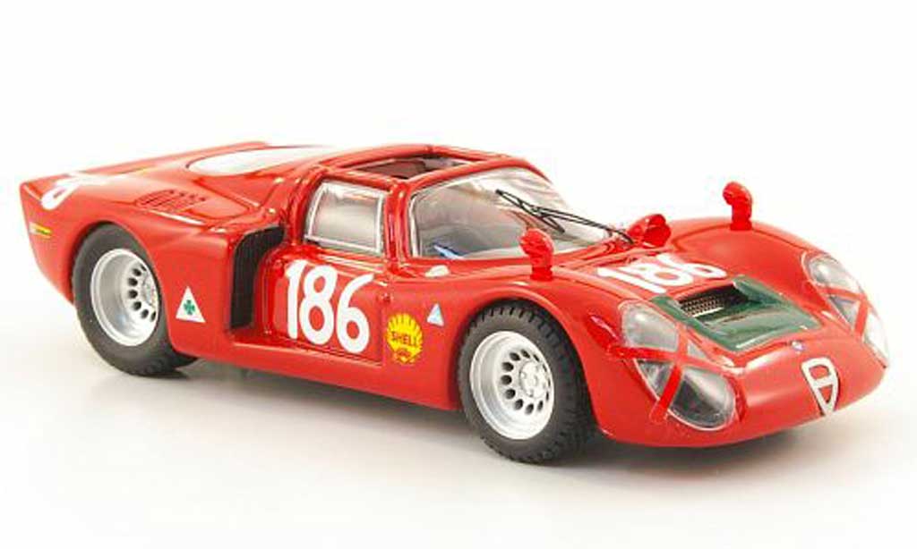 Alfa Romeo 33.2 1968 1/43 Best 1968 Spyder No.186 Giunti/Galli Targa Florio modellino in miniatura
