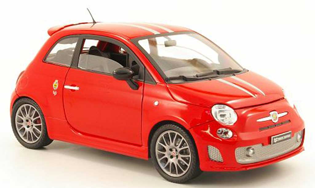 Fiat 695 1/18 Mondo Motors abarth tributo ferrari rosso/grigio metallisee modellino in miniatura