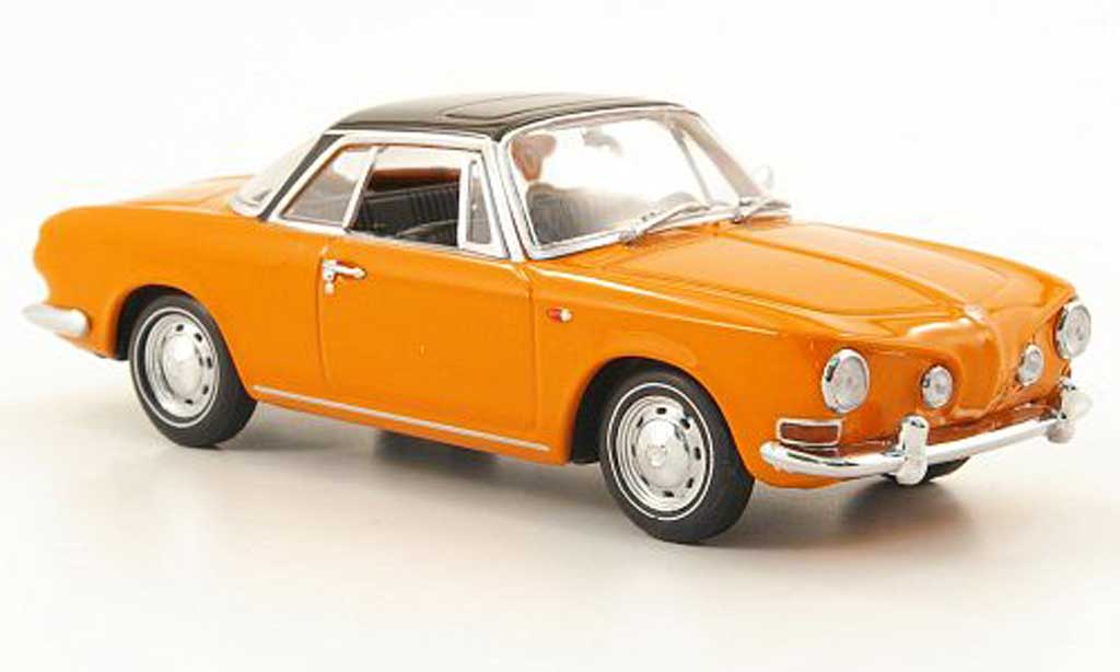 Volkswagen Karmann 1/43 Minichamps Ghia Coupe (Typ 34) orange/nero 1961 modellino in miniatura