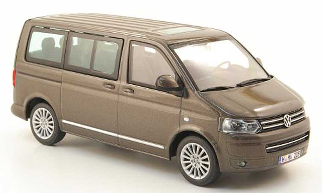Volkswagen T5 1/43 Minichamps Multivan marronee 2009 modellino in miniatura