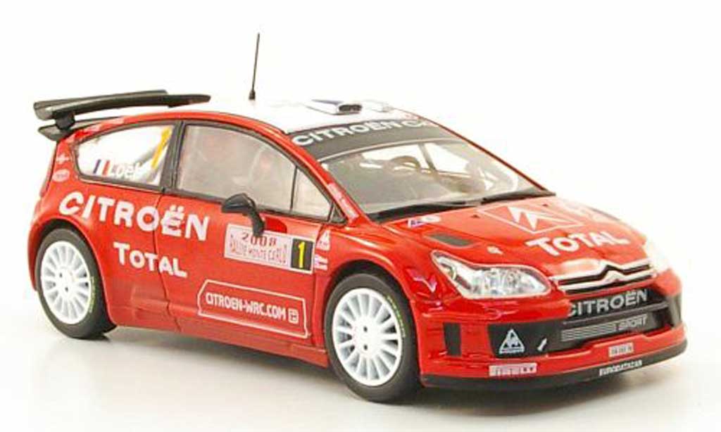 Citroen C4 WRC 2008 1/43 Hachette WRC 2008 No.1 Total Rally Monte Carlo modellino in miniatura