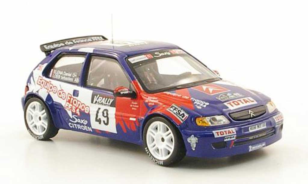 Citroen Saxo Kit Car 1999 1/43 Hachette Kit Car 1999 No.49 Total Tour de Corse modellino in miniatura