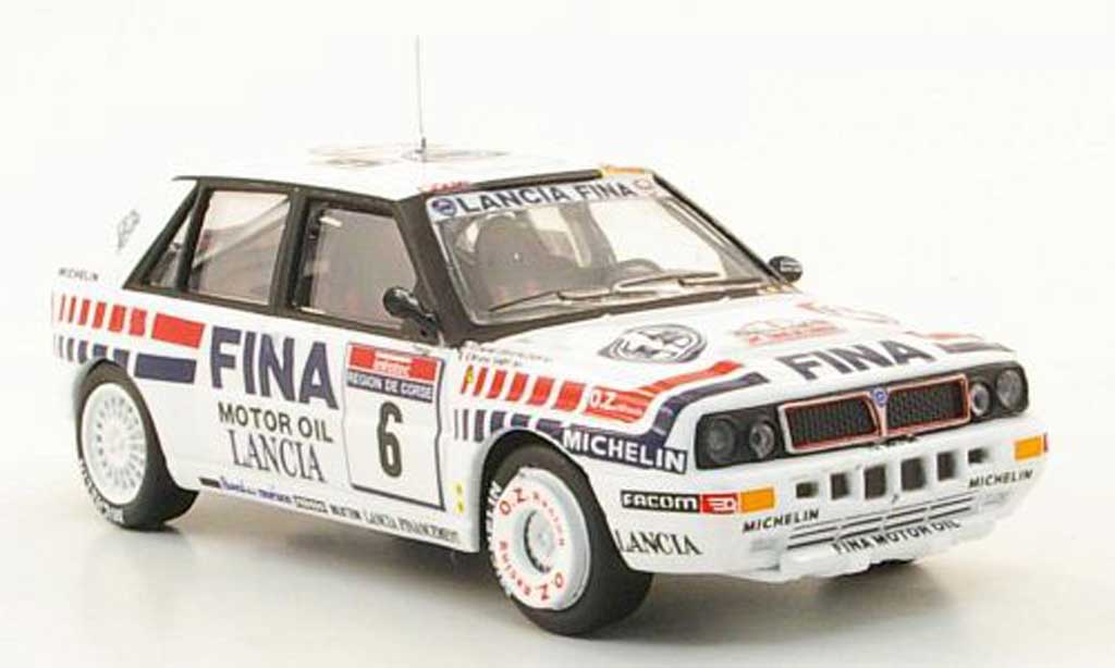 Lancia Delta HF Integrale 1/43 Hachette HF Integrale 16V No.6 FINA Tour de Corse 1990 modellino in miniatura