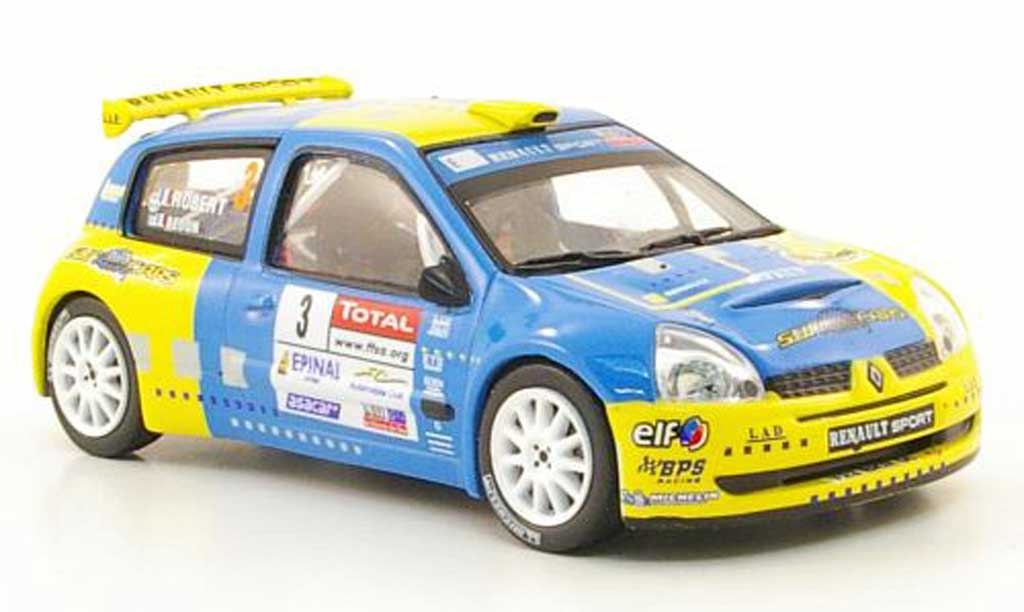 Renault Clio S1600 1/43 Hachette S1600 No.3 Rally Alsace Vosges 2006 modellino in miniatura