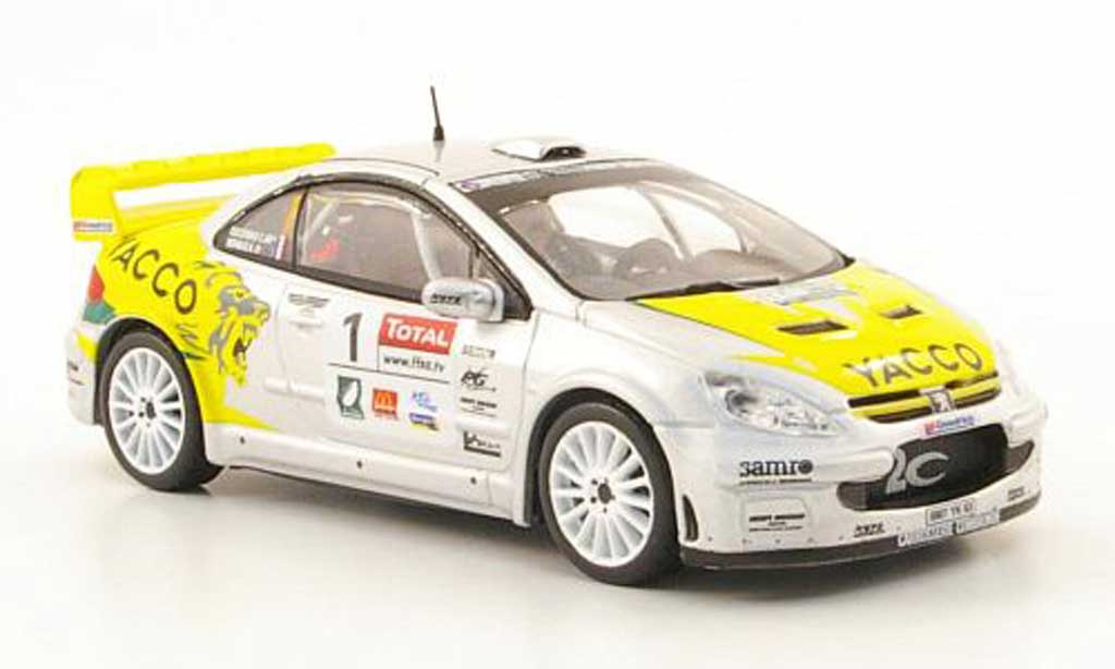 Peugeot 307 WRC 1/43 Hachette WRC No.1 Yacco Rally du Limousin 2008 modellino in miniatura