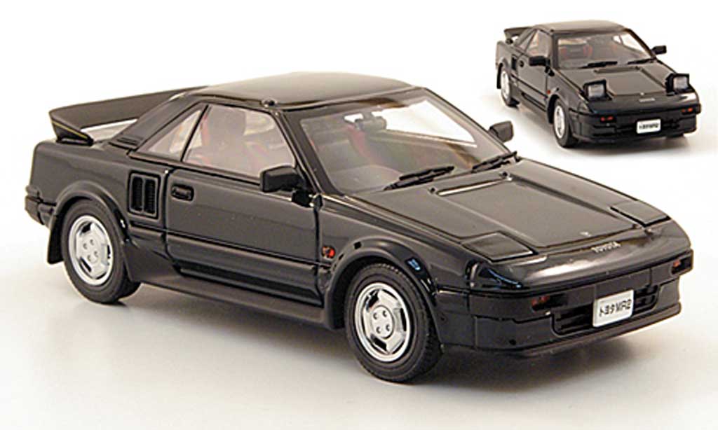 Toyota MR 1/43 Ebbro 2 (AW11) grun 1984 modellino in miniatura