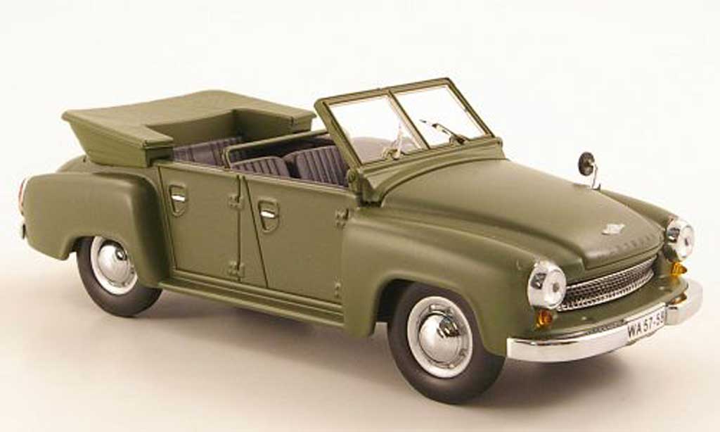 Wartburg 311 1/43 IST Models 4 Kubel mattgrun 1957 modellino in miniatura