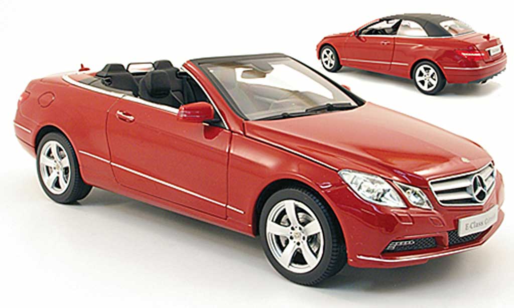 Mercedes Classe E 1/18 Norev cabriolet (a207) rosso 2010 modellino in miniatura