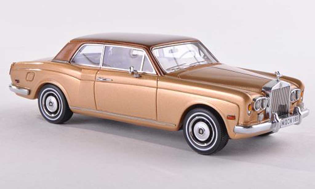 Rolls Royce Corniche 1/43 Neo FHC dore/brun LHD limitee edition 300 piece 1971 modellino in miniatura