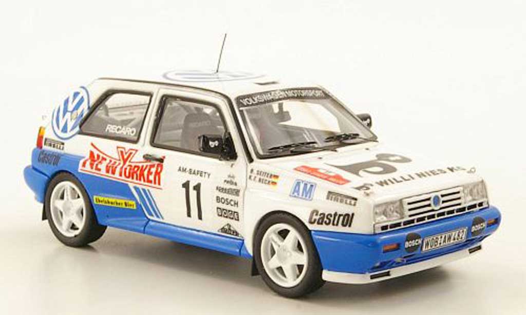 Volkswagen Golf 2 Rallye 1/43 Neo 2 Rallye G60 No.11 New Yorker K.F.Beck / B.Seiter Drei-Stadte-Rallye modellino in miniatura
