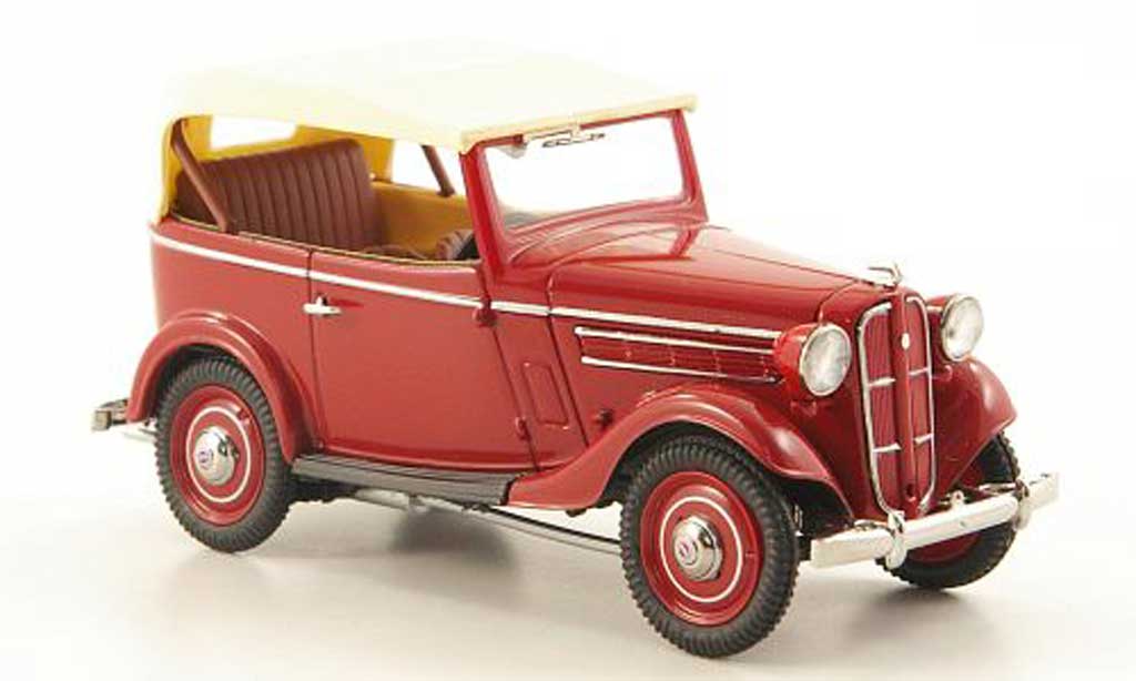 Datsun 17 1/43 Ebbro Phaeton rosso/beige 1938 modellino in miniatura