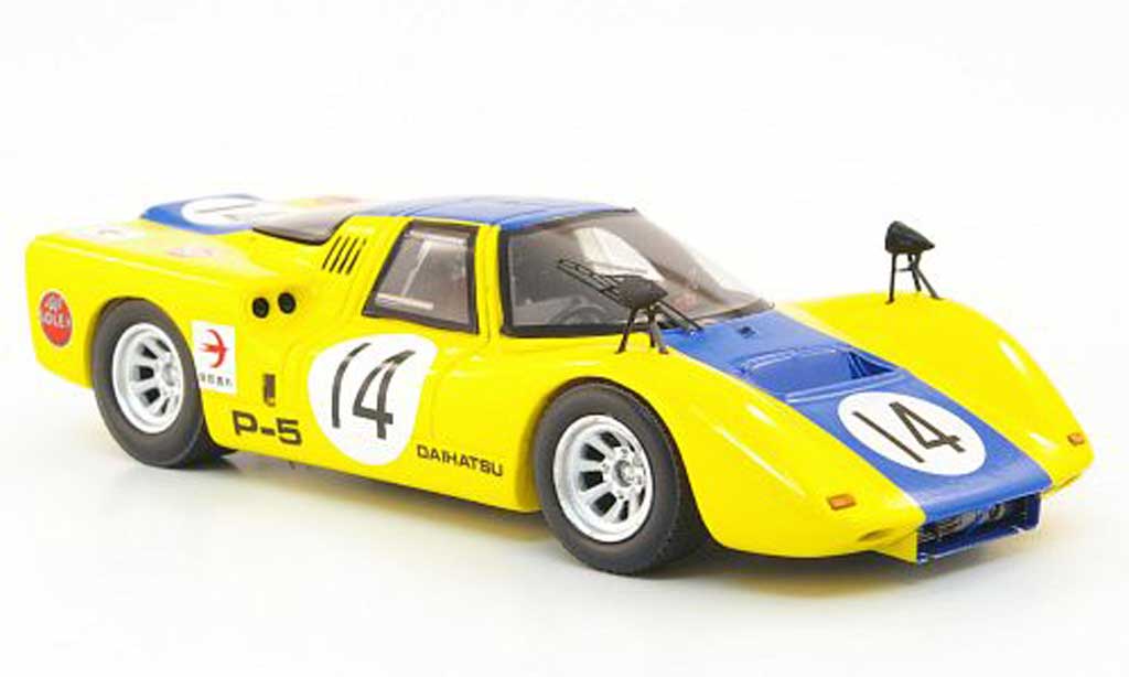 Daihatsu P-5 1/43 Ebbro No.14 giallo/blu GP Japan 1968 modellino in miniatura