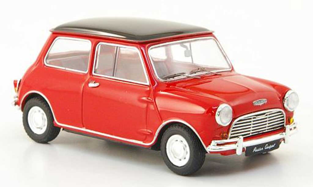 Austin Mini Cooper 1/43 Ebbro Cooper rosso/nero RHD 1961 modellino in miniatura