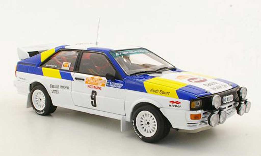 Audi Quattro 1/18 Sun Star No.9 S.Blomqvist / B.Cederberg Rally San Remo 1982 modellino in miniatura