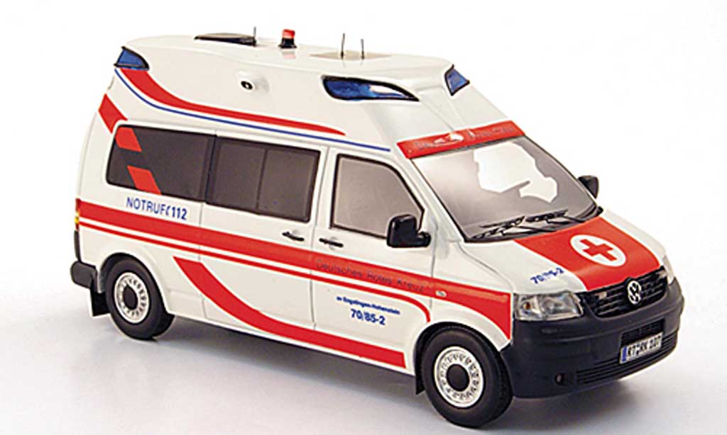Volkswagen T5 1/43 Neo Hornis Silver KTW Deutsches rossoes Kreuz limited edition 2009 modellino in miniatura