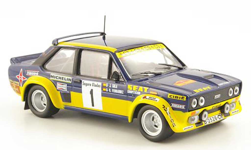Fiat 131 Abarth 1/43 Hachette Abarth No.1 Seat Rally Catalunya 1979 modellino in miniatura