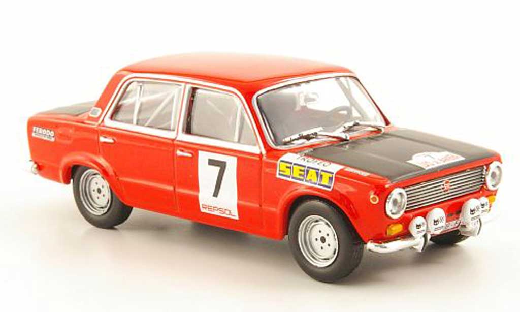 Seat 124 1/43 Hachette 1600 No.7 Trofeo Rally Criterium Luis de Baviera 1972 modellino in miniatura