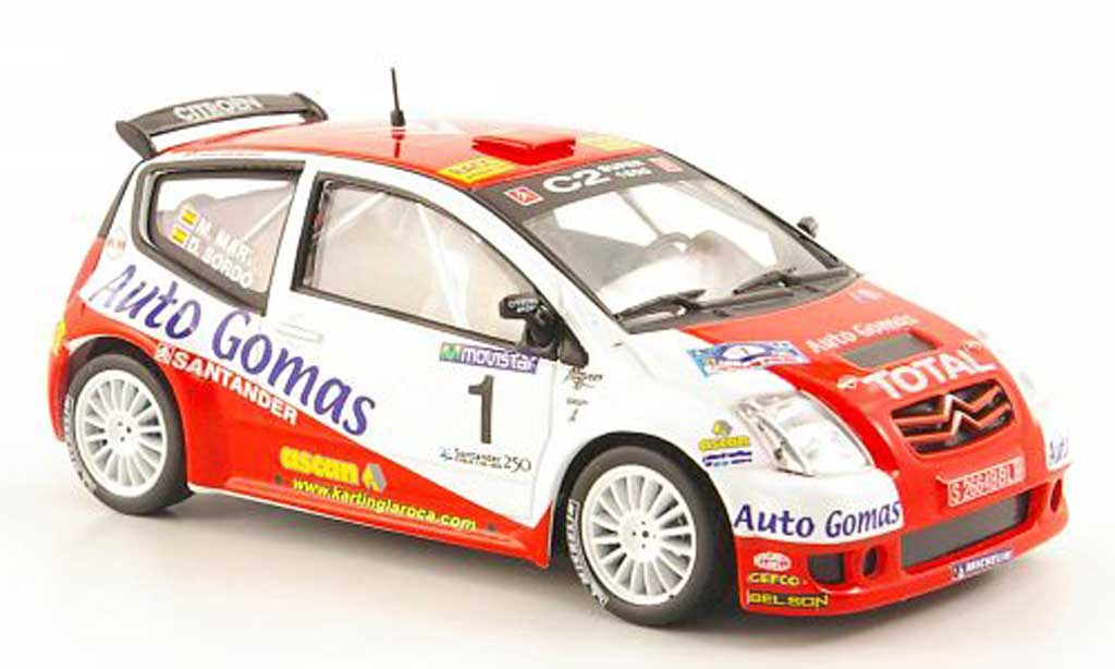 Citroen C2 S1600 1/43 Hachette S1600 No.1 Auto Gomas Rally Cantabria Infinita 2005 modellino in miniatura