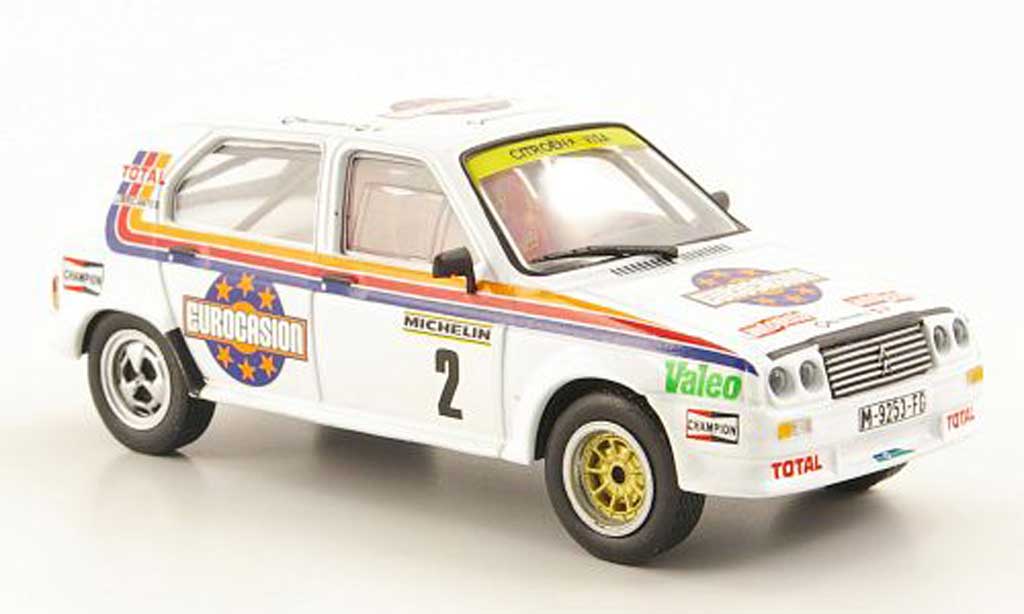 Citroen Visa 1/43 Hachette Chrono No.2 Eurocasion Rallye RACE Madrid 1984 modellino in miniatura