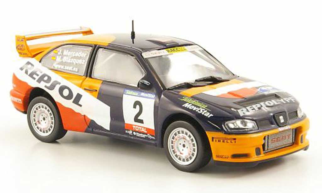 Seat Cordoba 1/43 Hachette WRC No.2 Repsol Rally RAC Navarra de Tierra 2001 modellino in miniatura
