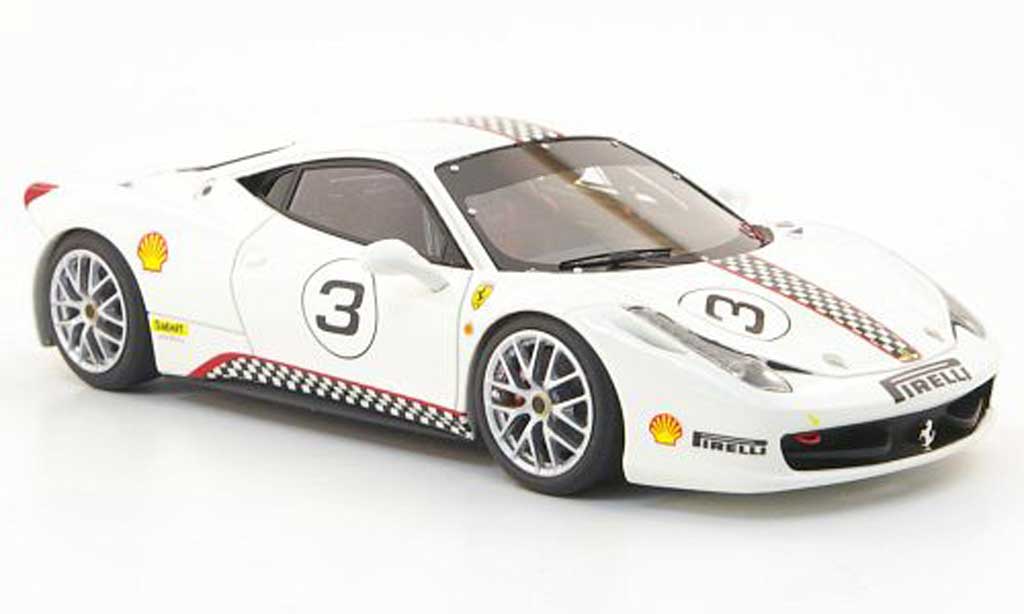 Ferrari 458 Challenge 1/43 Look Smart Challenge No.3 bianco modellino in miniatura