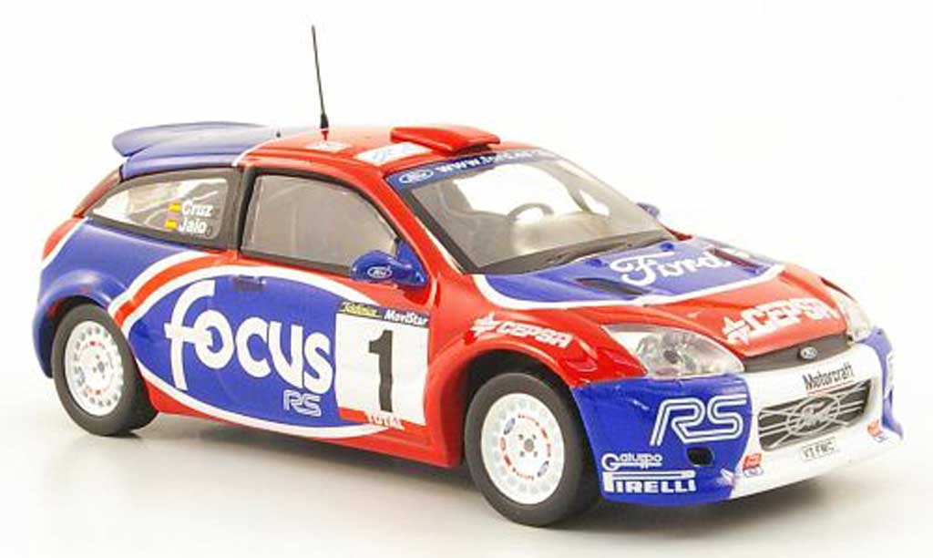 Ford Focus RS WRC 1/43 Hachette RS WRC No1 Rally de Cangas del Narcea 2002 modellino in miniatura