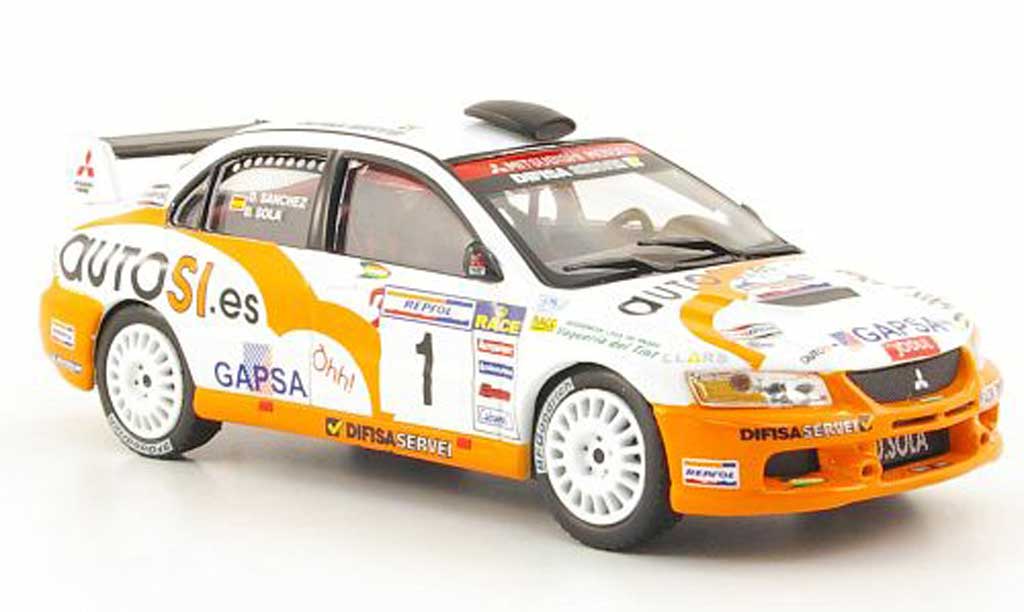 Mitsubishi Lancer Evolution IX 1/43 Hachette Evolution IX No.1 Rally de Tierra de Cabanas 2007 modellino in miniatura