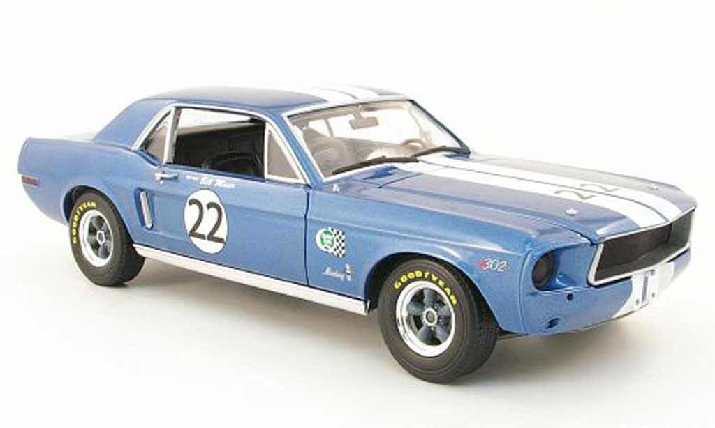 Ford Mustang 1968 1/18 Greenlight 1968 t/a no.22 bill maier modellino in miniatura