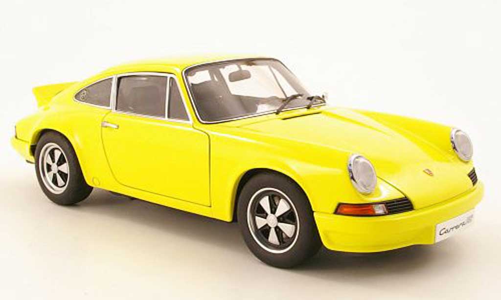Porsche 911 RS 1/18 Autoart RS Carrera 27 giallo 1973 modellino in miniatura