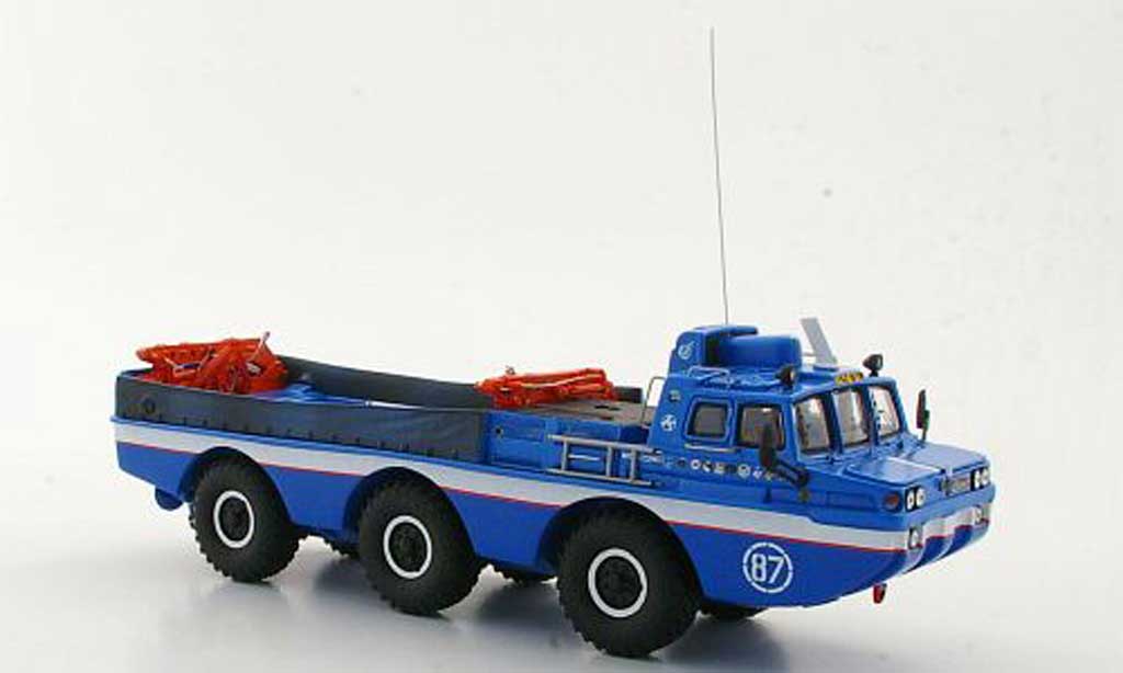 Zil 4906 1/43 DIP Models Blue Bird Gelandefahrzeug avec Kran modellino in miniatura