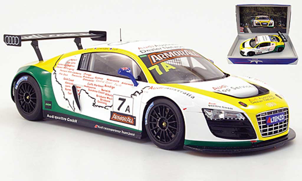 Audi R8 LMS 1/18 Spark LMS gt3 no.7 audi.com.au 12h bathurst 2011 m.eddy / c.lowndes / w.luff modellino in miniatura