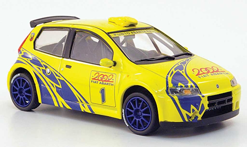 Fiat Punto 1/43 Hachette Abarth Super 1giallo 2002 modellino in miniatura