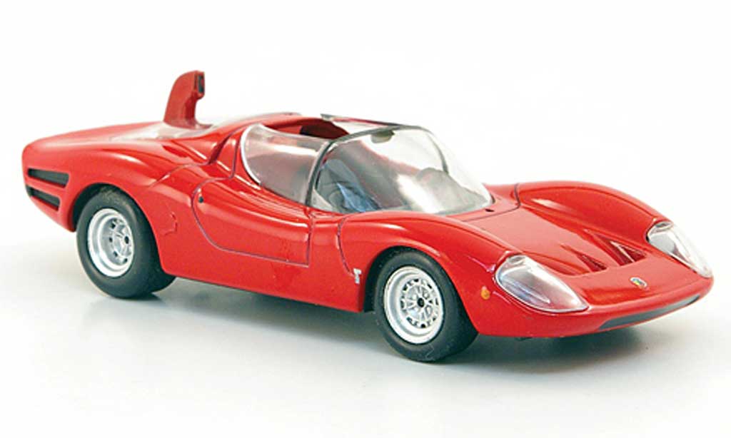 Abarth 1600 OT 1/43 Hachette OT rosso 1966 modellino in miniatura