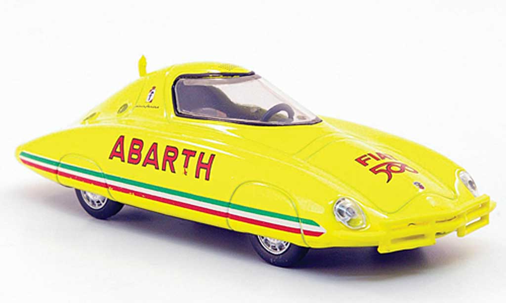 Fiat 500 Abarth 1/43 Hachette Abarth Rekordwagen Pinin Farina giallo 1958 modellino in miniatura