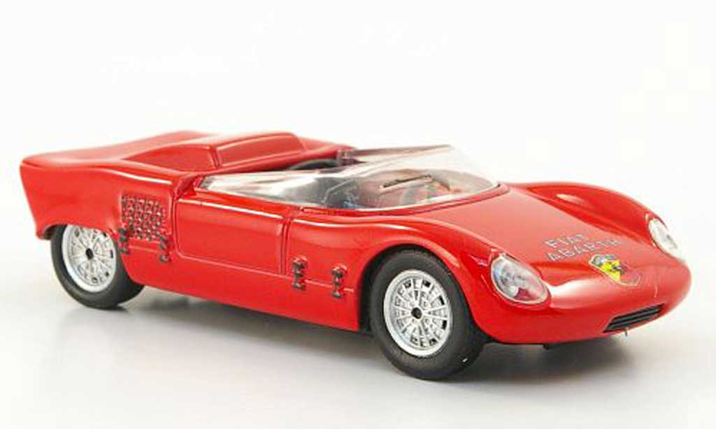 Fiat Abarth 1000 1/43 Hachette Spider Sport rosso 1963 modellino in miniatura