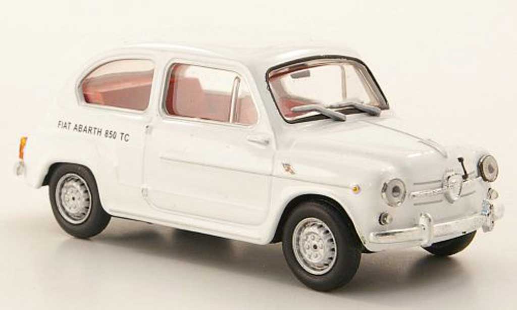 Fiat 850 1/43 Hachette Abarth TC bianco modellino in miniatura