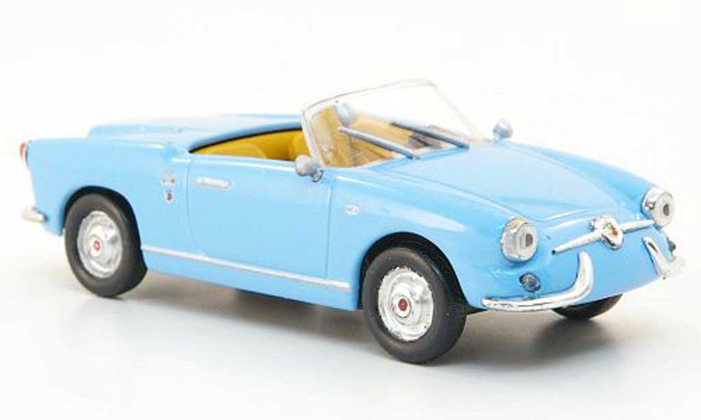 Fiat 750 1/43 Hachette Abarth Spider Allemano blu 1958 modellino in miniatura