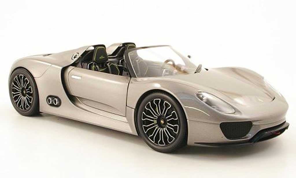 Porsche 918 2010 1/18 Minichamps 2010 spyder grigio modellino in miniatura