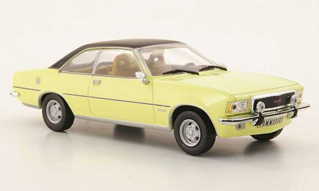 Opel Commodore B 1/43 Hachette B Coupe GS/E giallo/nero (ohne Magazin) 1972 modellino in miniatura