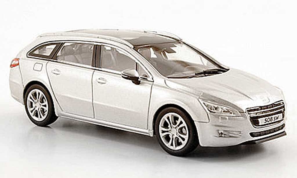 Peugeot 508 SW 1/43 Norev SW grigio 2010 modellino in miniatura