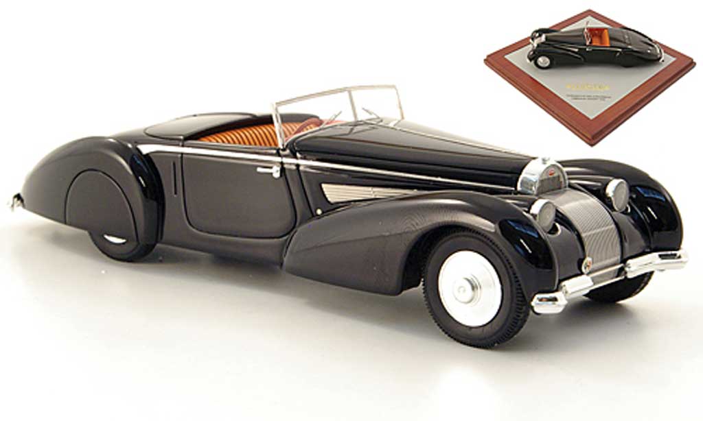 Bugatti 57 1/43 Luxcar Voll & Ruhrbeck Cabriolet nero offen 1939 modellino in miniatura