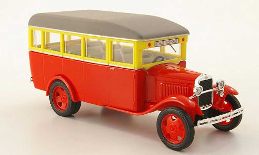 Gaz 03-30 1/43 Nash Avtoprom rosso/giallo/grigio modellino in miniatura