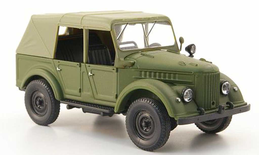 Gaz 69A 1/43 Nash Avtoprom oliv geschlossen modellino in miniatura